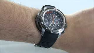 Citizen Eco Drive Promaster Aqualand Depth Meter Chronograph BJ212805E Watch Review [upl. by Anivas]