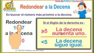 Redondear a la decena Sistema de numeración [upl. by Jennilee361]