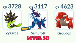 using NEW LeveL 50 HISUIAN SAMUROTT in POKEMON GO [upl. by Bartel]