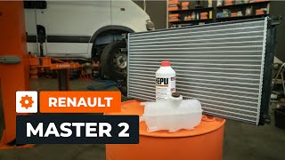 Hoe de radiateur koelvloeistof en tank te vervangen op een RENAULT MASTER 2 Van AUTODOC [upl. by Llennehc]