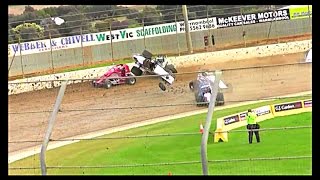 Wingless Sprints Crashes Highlights [upl. by Suchta]