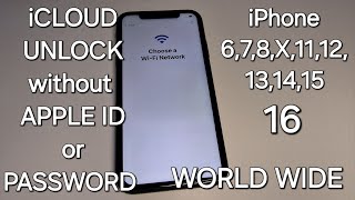 iCloud Unlock iPhone 678X111213141516 without Apple ID or Password World Wide [upl. by Roydd344]