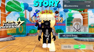 Beating the New Story Map Soul Town New Mount  World 2 Story Mode  Roblox All Star Tower Defense [upl. by Vernen]