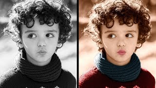 How to Colorize a Black and White Photo in Photoshop [upl. by Ahidam]