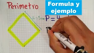 Como SACAR el Perímetro de un ROMBO fácil y rápido [upl. by Hermine718]