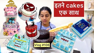 7 cakes order done in a single day  The Cake Room  vlog106 [upl. by Ennayrb]