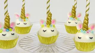 How To Make Easy Unicorn Cake Pops [upl. by Hoi]