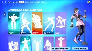 EVERY LeakedUnreleased Emote in Fortnite [upl. by Sussman]