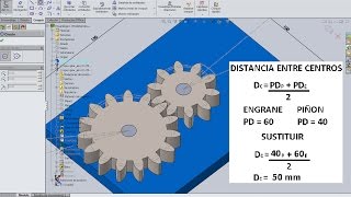 Determinar distancia de centros para engranes MDL [upl. by Dani]