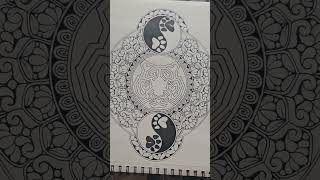 shuddhicreations instagram mandala drawingtutorial tiger pugmark wildlife trendingshorts [upl. by Onil]