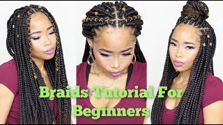 DIY  Box Braid Tutorial For Beginners [upl. by Galateah]