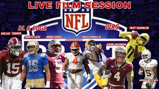 LIVE  NFL Draft 2024 Film Session  Wrs amp Edge [upl. by Anawek465]