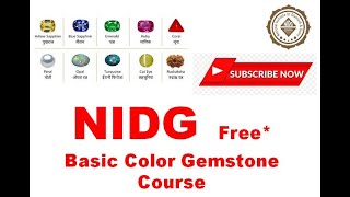 FREE COLOR GEMSTONE GEMOLOGY COURSE by NIDG  Best COLOR GEMSTONE GEMOLOGY COURSE By Gautam [upl. by Reiche]