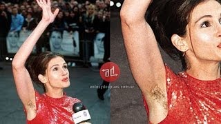 Famosas captadas con vellos en las axilas  Celebs captured with underarm hair [upl. by Fan630]