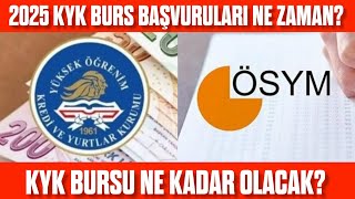 KYK Burs başvuruları ne zaman KYK BURSU NE KADAR OLACAK KYK Burs ödemesi [upl. by Elleiand564]