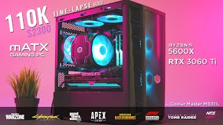 2300 110K mATX Gaming PC Time Lapse Build Ryzen 5 5600X  RTX 3060 Ti ft CM MB311L aRGB [upl. by Salomon]