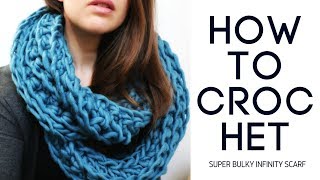 Super Bulky Ribbed Infinity Scarf [upl. by Gibrian]