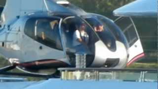 Helicopter landing on Super Yacht Attessa IV in Marina Del Rey April 2012 [upl. by Mandelbaum]