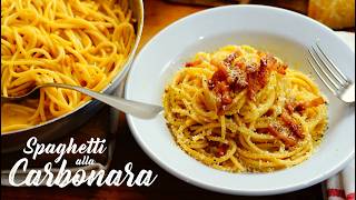 Spaghetti a la Carbonara La Receta Auténtica Italiana [upl. by Haerle772]