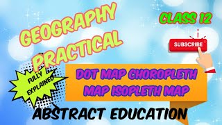 Dot Map choropleth map isopleth map GeographyGeography practical class 12  class 12 Geography [upl. by Adnamahs]