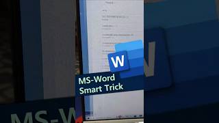 💥😎 MSWord Smart Trick ⏰ Time Saving Tricks in MSWord ytshorts shorts ytviral words computer [upl. by Ahsiener]