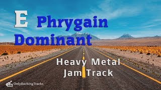 E Phrygian Dominant Metal Backing track 122 Bpm [upl. by Sokcin]