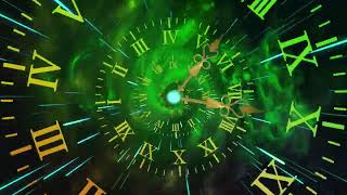 無料動画素材 背景 タイムトンネル 時計盤Ver タイムワープ background clock [upl. by Adyan808]