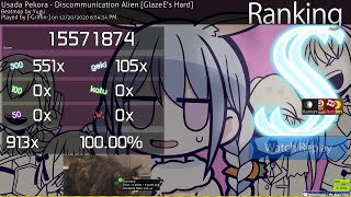 osu Usada Pekora  Discommunication Alien GlazeEs Hard HDHRFLSD SS [upl. by Kostman]