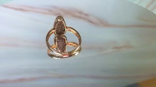 14kt Rose Gold Boulder Opal 199ct Diamond ring [upl. by Haliehs158]