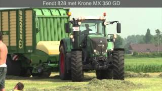 Fendt 828 met Krone ZX 400 GL [upl. by Ken]