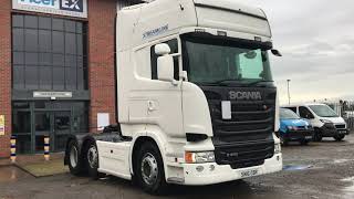 SCANIA R450 EURO 6 TOPLINE 6X2 TRACTOR UNIT 2016  SN16 OBR [upl. by Schreib]