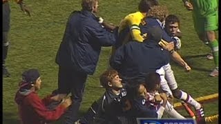 Championship Soccer Match Breaks into OnField Brawl [upl. by Meade]