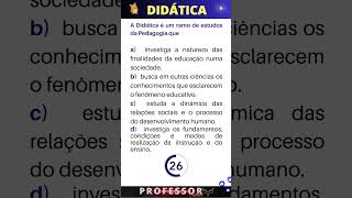 Concurso Professor✅ DIDÁTICA concursodeprofessor concursopublico [upl. by Dumanian]