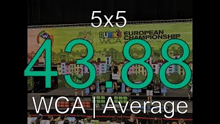 4388 5x5 Average  3rd place in Rubiks WCA European Championship 2024 [upl. by Eibber855]