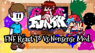 FNF React To Vs Nonsense ModFRIDAY NIGHT FUNKINElenaYT [upl. by Bumgardner]