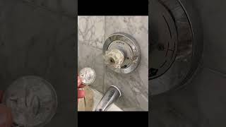 Retrofitting a symmons shower valve with a Moen Adler shower system using a remodelling cover plate [upl. by Nnoryt]