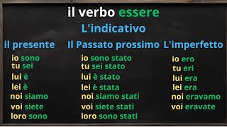 iL VERBO ESSERE  CONIUGAZIONE COMPLETA [upl. by Thorny]