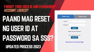 PAANO MAG RESET NG USER ID AT PASSWORD SA SSS ONLINE Updated Process 2023  Marjorie Tapang [upl. by Kirst]