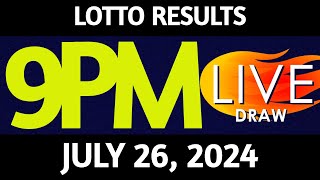 Lotto Result Today 900 pm draw July 26 2024 Friday PCSO LIVE [upl. by Irfan504]