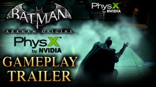 Batman Arkham Origins  NVIDIA PhysX Gameplay Trailer [upl. by Lenhart]