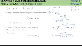 Les nombres complexes  Partie 3  Cours dalgÃ¨bre 1  Chapitre 1 les nombres complexes  SMPC S1 [upl. by Yltneb]