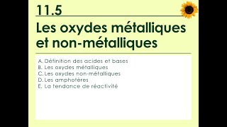 115  Les oxydes métalliques et nonmétalliques [upl. by Ahola]