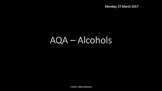 AQA 35 Alcohols REVISION [upl. by Terence117]