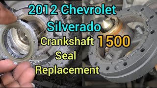 How to Replace Crankshaft Seal on 2012 Chevrolet Silverado 1500 pickup truck [upl. by Adnoyek]