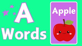 Words that start with Aa  quotAaquot Words  Letter Aa Song for Kids [upl. by Bendick]