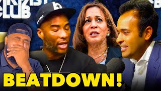 Vivek Ramaswamy SCHOOLS Charlamagne On Kamala HIDING FROM THE PRESS [upl. by Iidnarb]