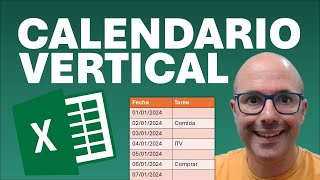 ✅ CALENDARIO VERTICAL EN excel [upl. by Westhead]