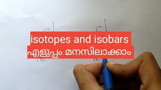 Isotopes and Isobars easy tutorial Malayalam under 3 minutes [upl. by Yc]