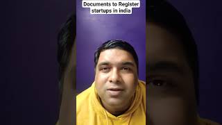 documents for startups registration India shorts ytshorts yttrending [upl. by Nissensohn]