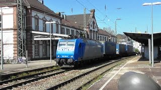 Zugsichtungen  Rheintalbahn  Rastatt III  20160420 full HD [upl. by Atibat991]